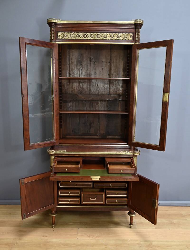 Mahogany Library Scriban, Louis XVI style – Mid-19th century