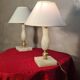 pair of onyx marble lamps, bedside, table, 1960s-70s, new electrical fittings 30x20