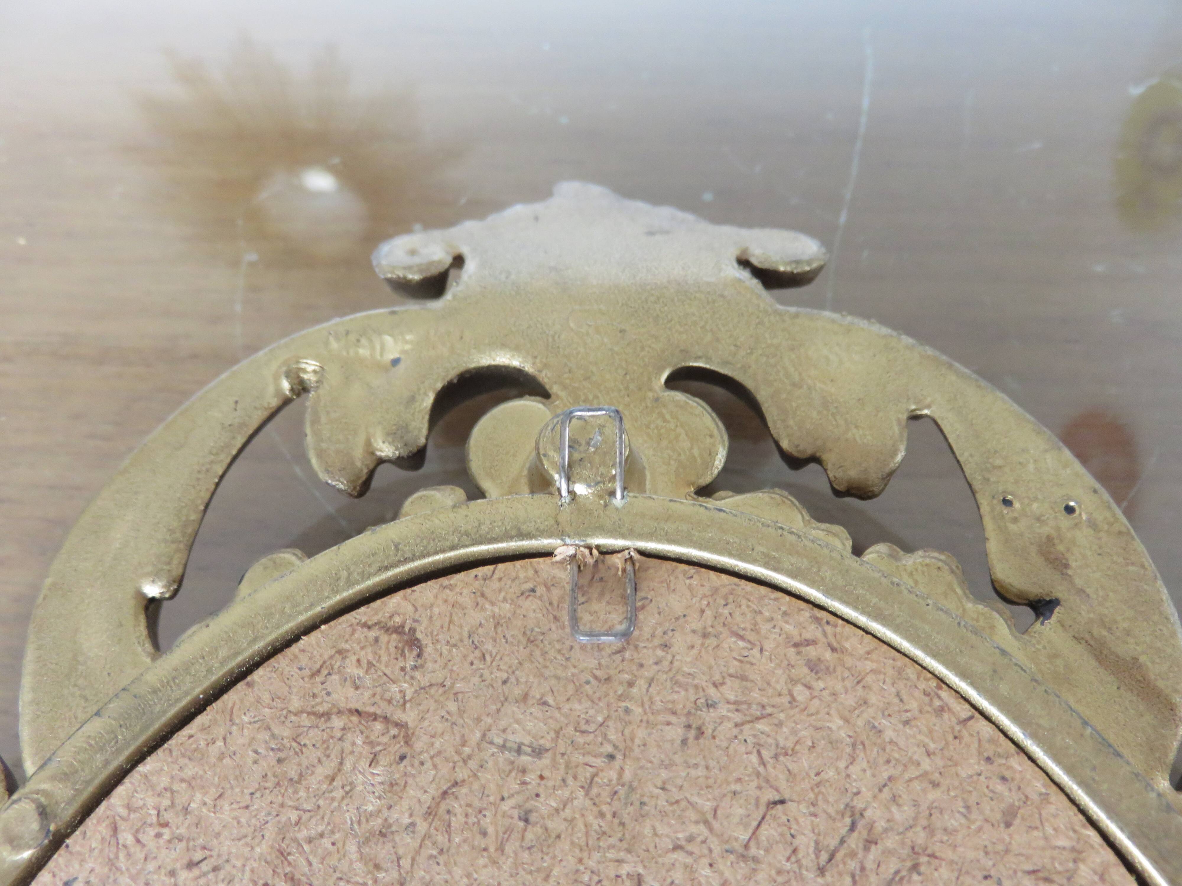 Small baroque mirror in gilded resin, made in Italy, 1970