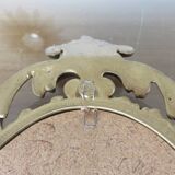 Small baroque mirror in gilded resin, made in Italy, 1970