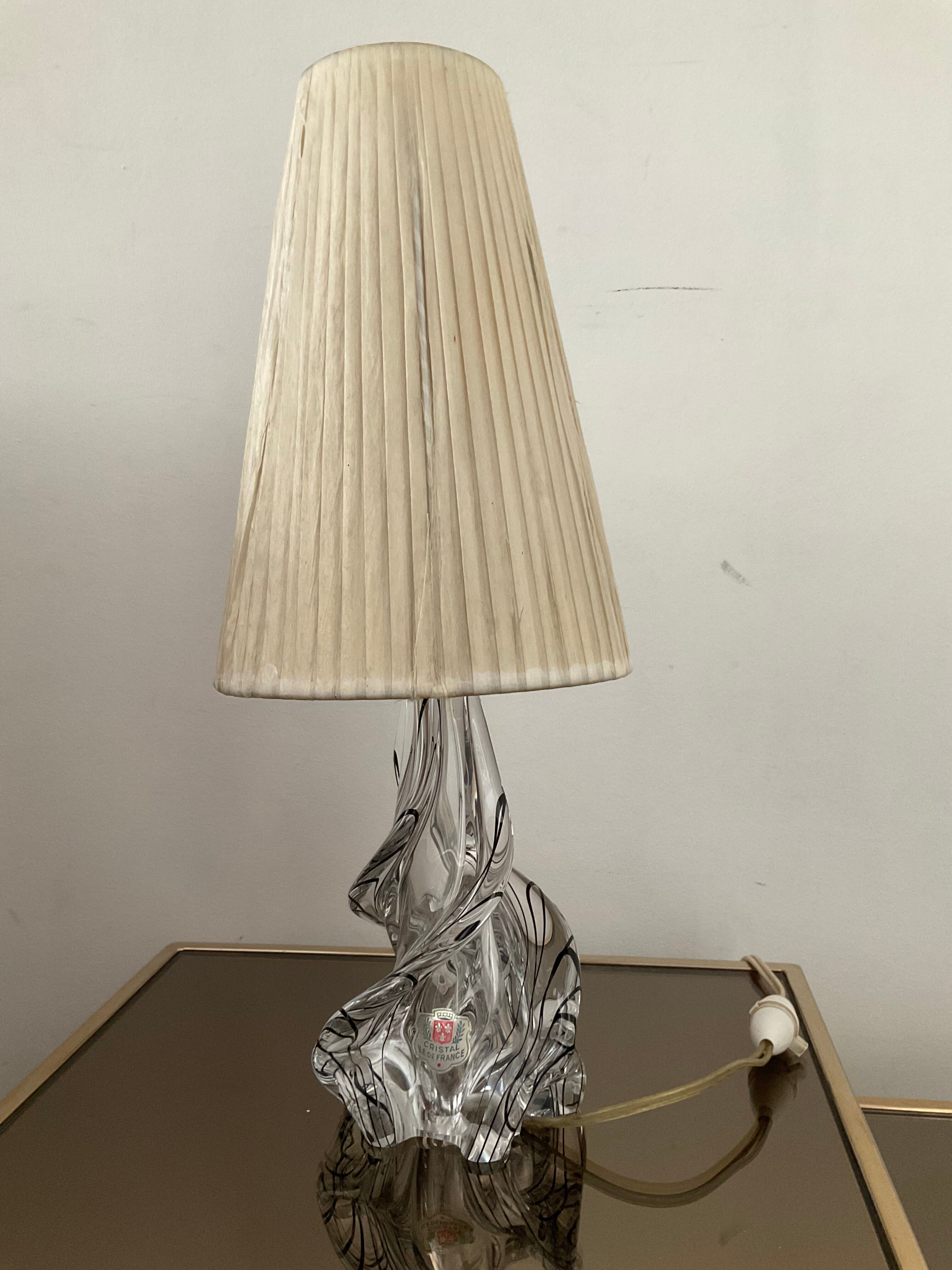 Vintage crystal lamp France 60s-70s