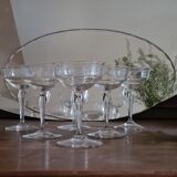 Crystal champagne glasses 30s