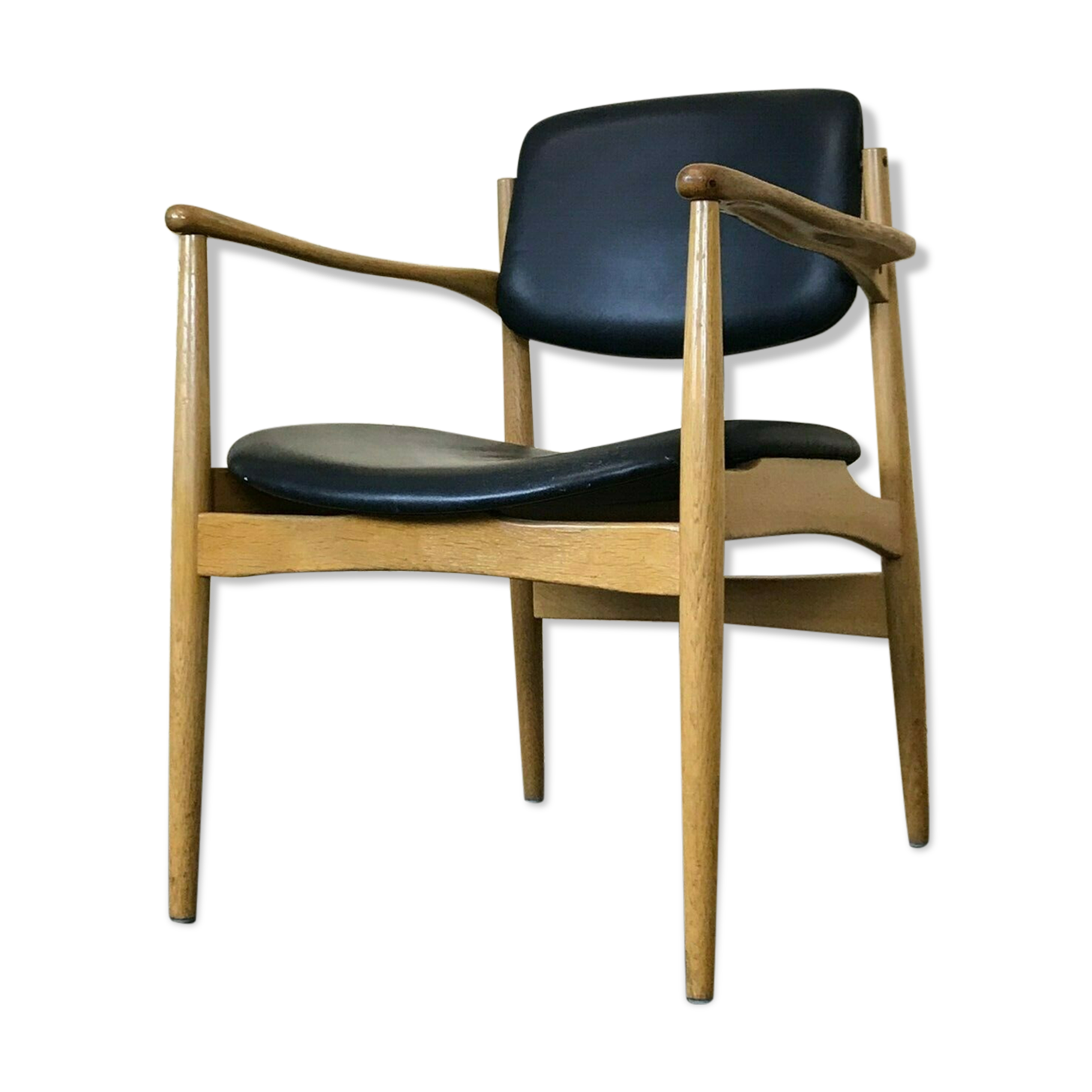 Danish armchair oak Eiche Denmark 60s