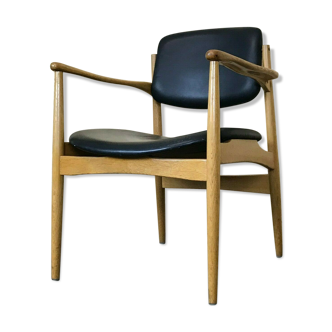 Danish armchair oak Eiche Denmark 60s