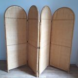 Rattan screen 1960 4 leaves