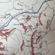 Double map plan France Agriculture Livestock 55.5x37.5cm