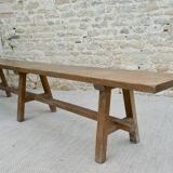 Solid wood farmhouse bench, 2m30