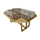 Dining table in brass and smoked glass, Italchrome
