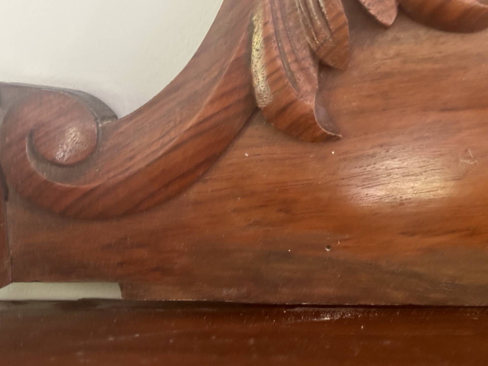 Elegant French Wall Shelf Saint-Hubert – Carved Walnut, Late 11th Century