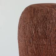 Vase en céramique sgraffito décor brutaliste vintage du milieu du siècle