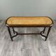 Antique wooden bench, caned seat, Louis XVI style, 20th century.