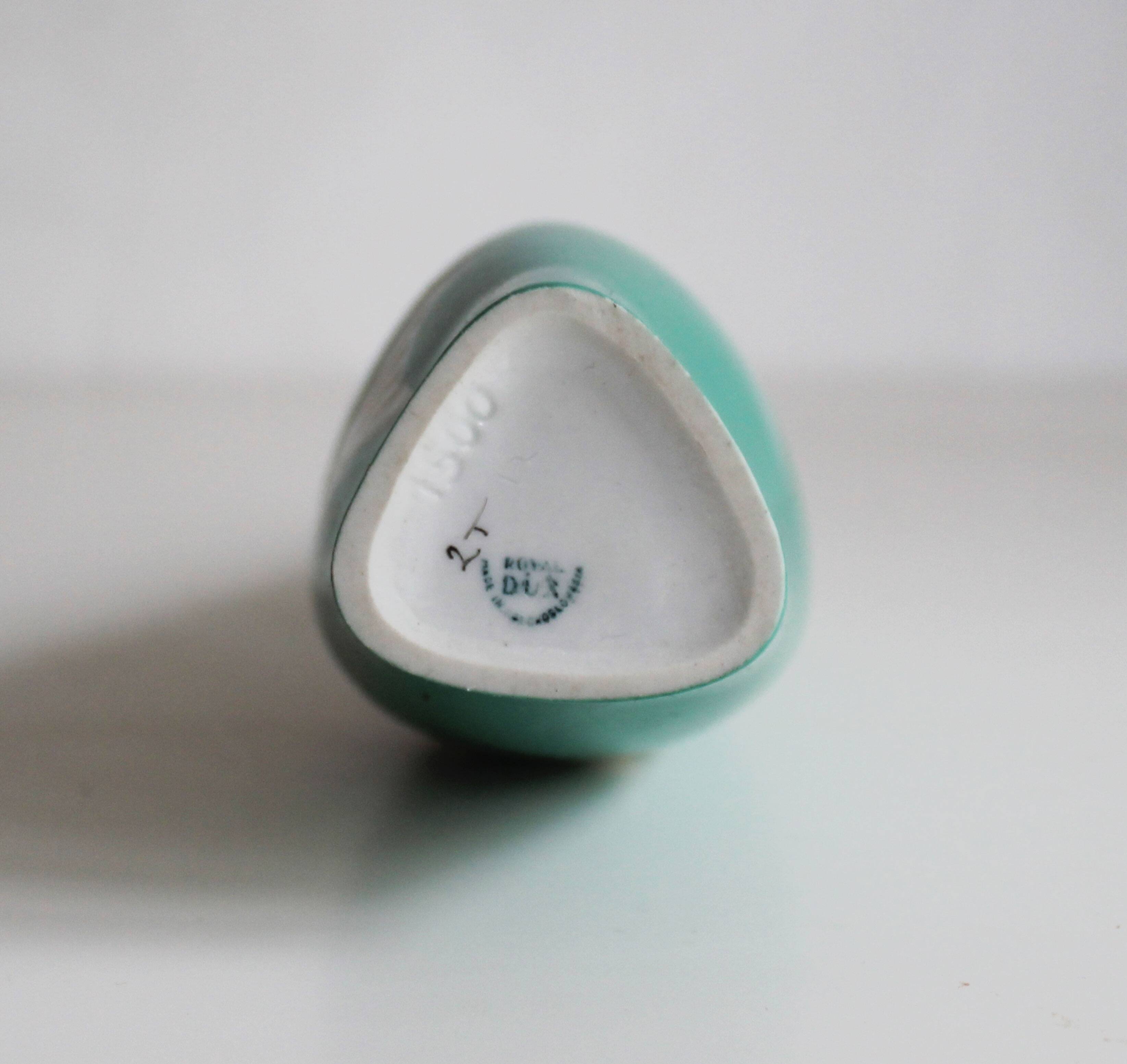 1960s Green Ceramic Vase by Jaroslav Jezek for Royal Dux