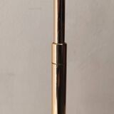 80s arc floor lamp in gilded brass