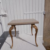 Side table wrought iron marble