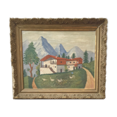 Peinture à l’huile ancienne paysage