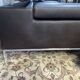 Jori designer sofa in brown leather 3 seats