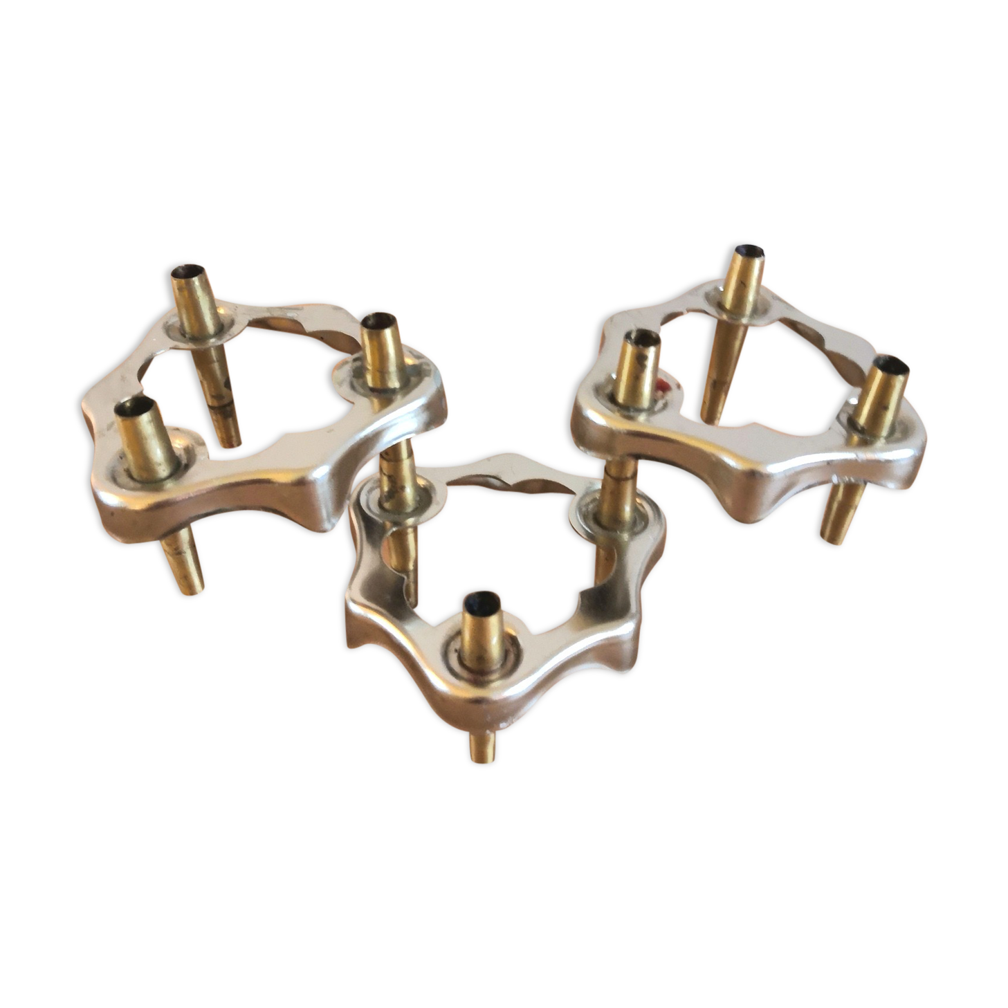 3 bougeoirs design années 70