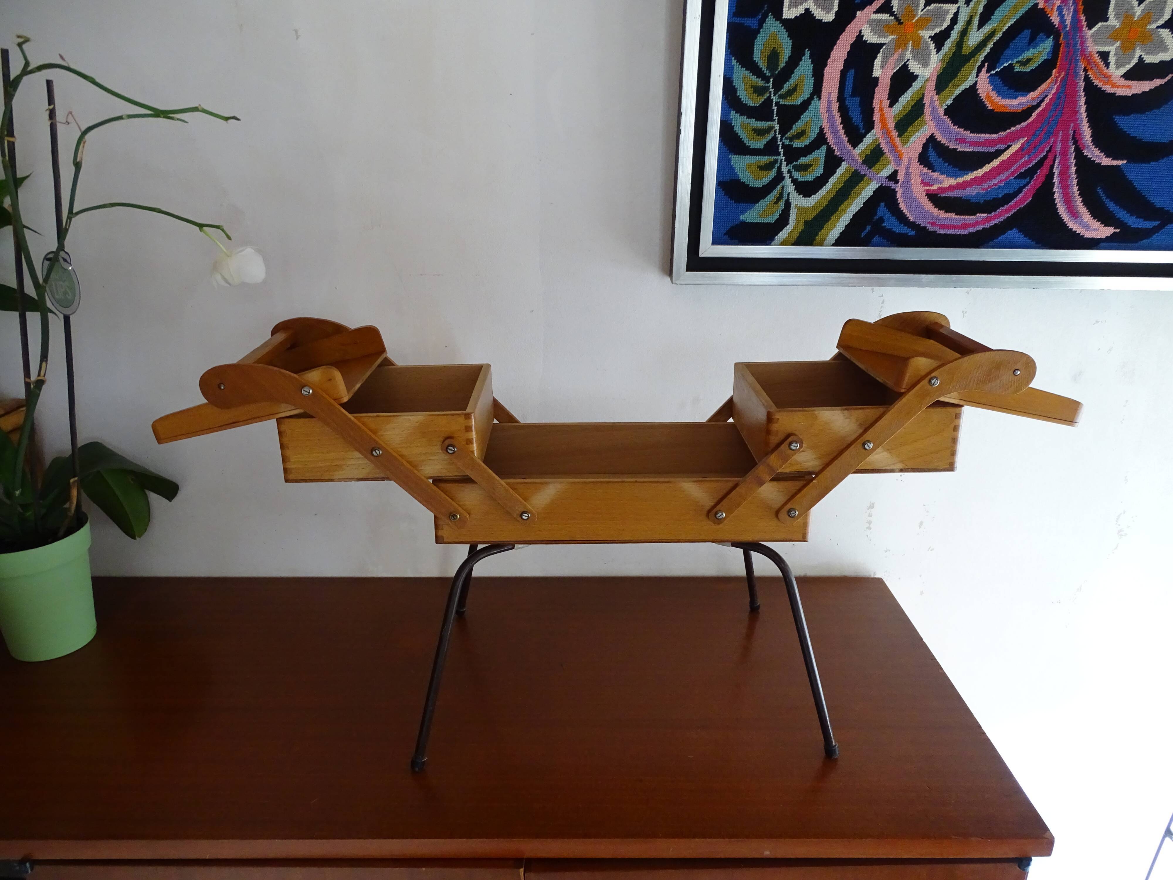 Vintage wood standing worker