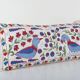 Housse de coussin brodée vintage 46x91 cm