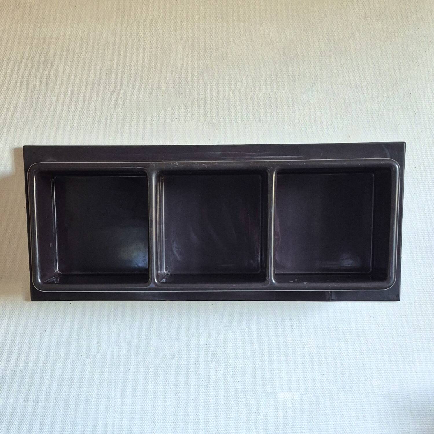 Prisunic brown plastic wall shelf