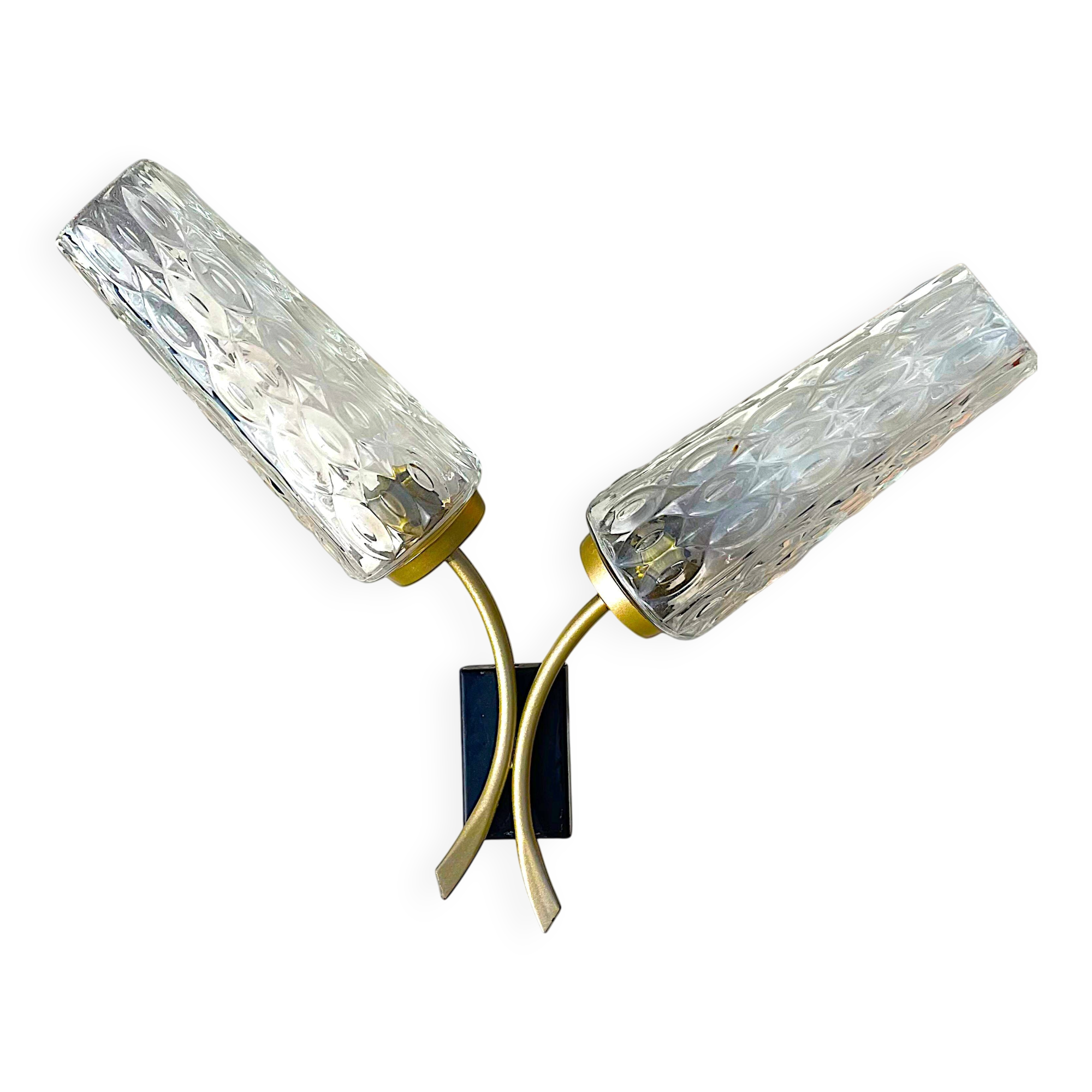 Mid Century Modern 1950s double wall sconce lamp