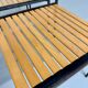 6 anciennes chaises en métal et bois design italien des années 80 vintage