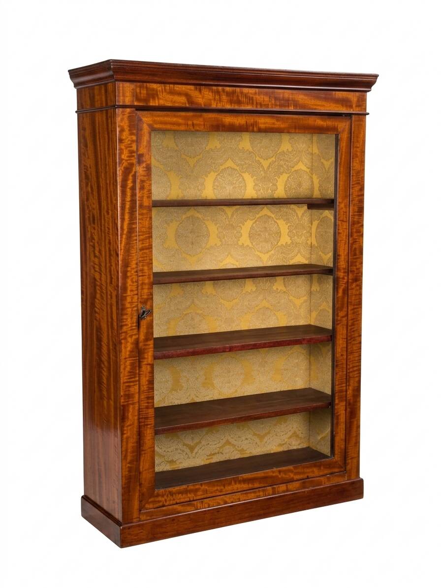 Late 19th century mahogany shop display cabinet.
