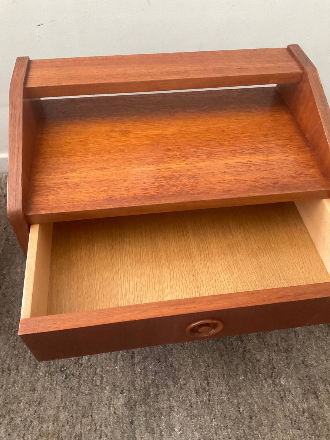 Pair of Scandinavian teak bedside tables from the 60s-70s