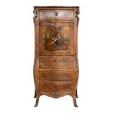 Louis XV style secretary with painting