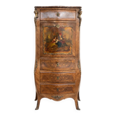 Louis XV style secretary with painting