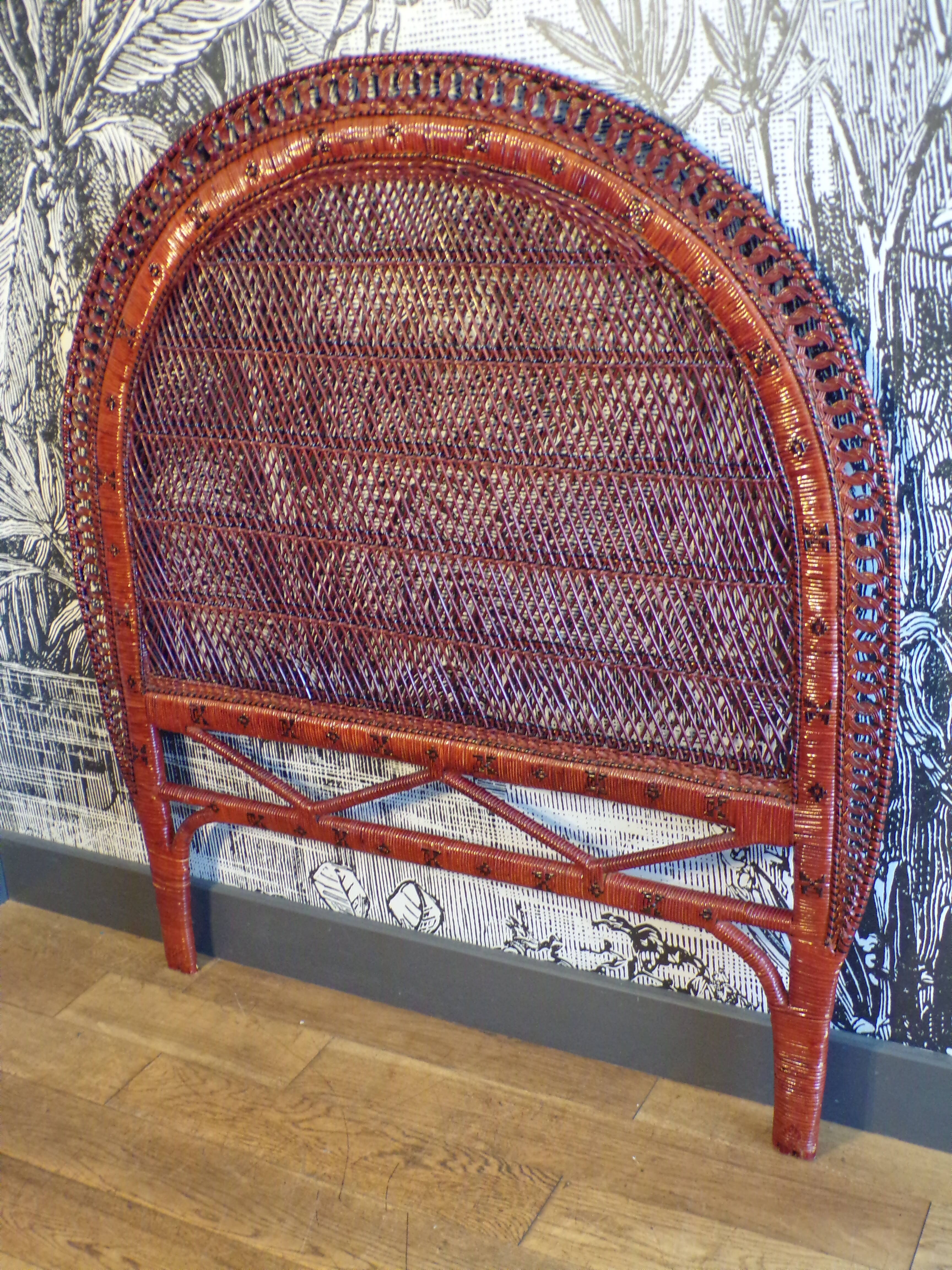 Vintage rattan headboard l=110cm