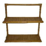 Rattan wall shelf - 60s bamboo
