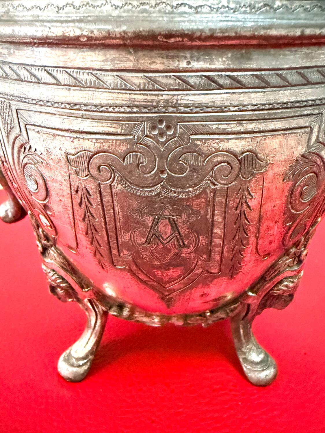Silver-plated teapot - Napoleon III style - 1870