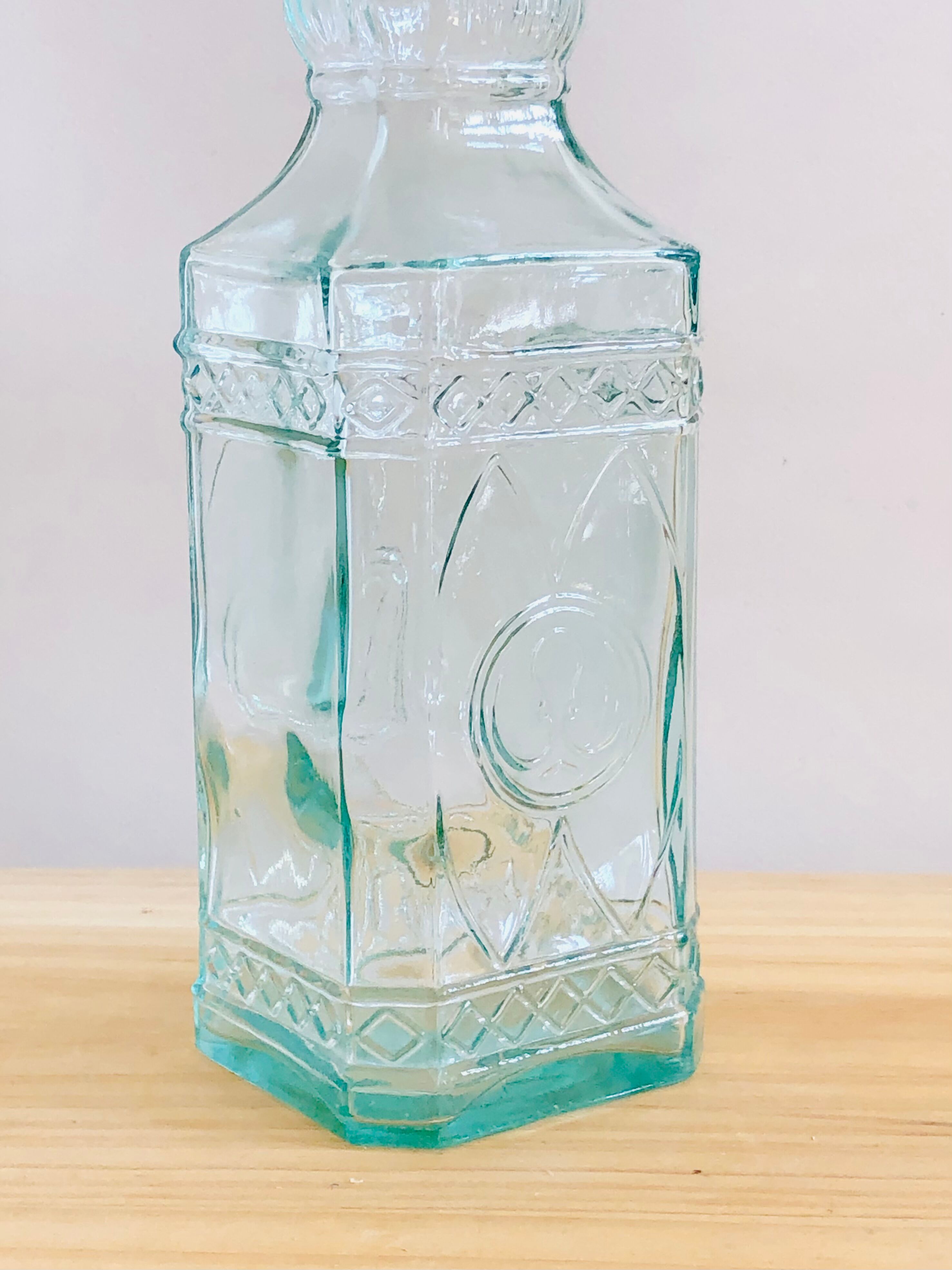 Vintage octopus glass decanter bottle