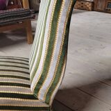 Napoleon III period velvet fireside chair