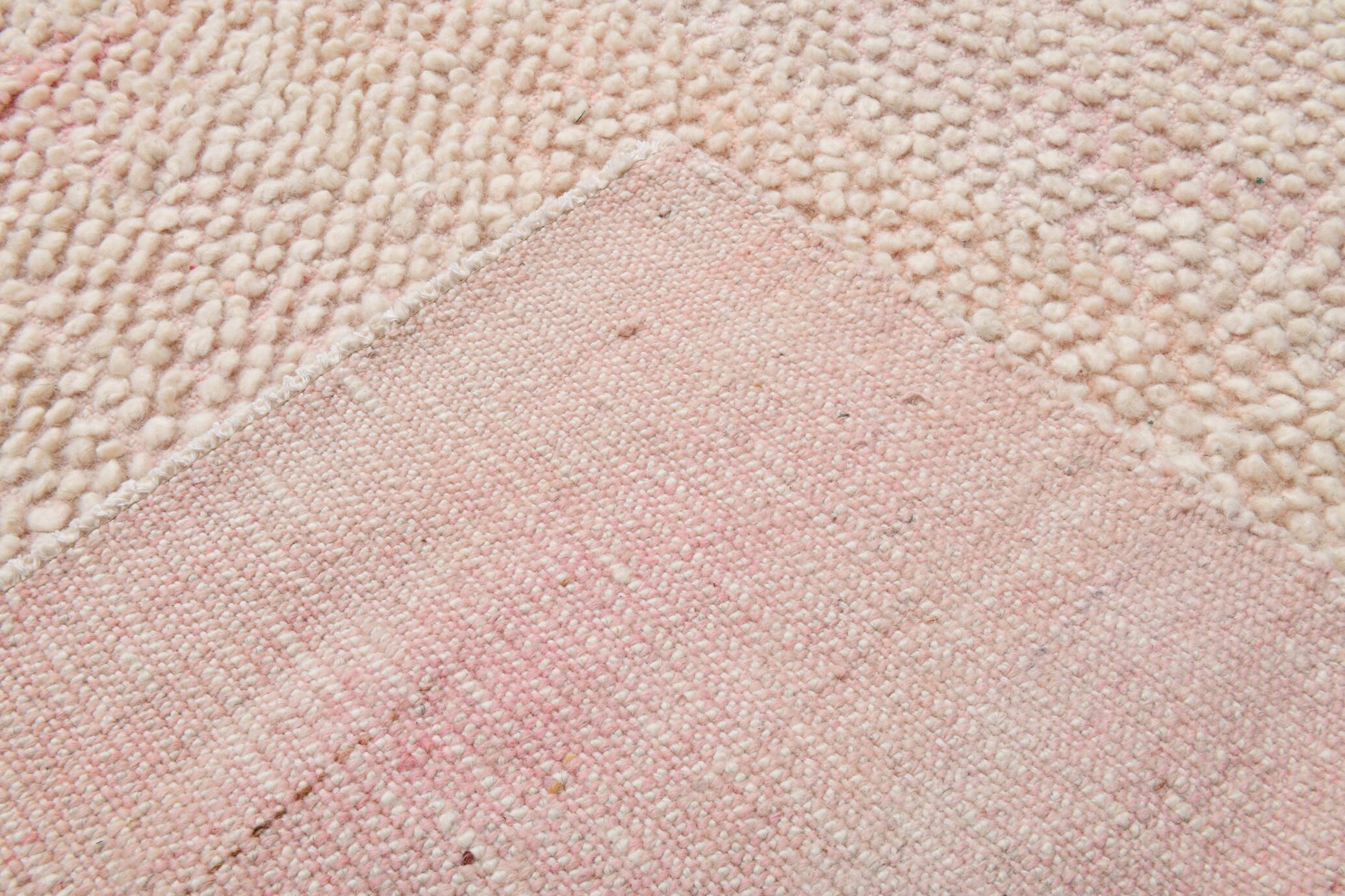9x11 Pink & Beige Soft Wool Vintage Rug, 263x330Cm SK 33962