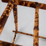 Antique bamboo wardrobe with mirror — exotic style, late 19th century