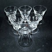 Set of 6 Saint-Louis flat-ribbed cut crystal goblet wine glasses? close Talleyrand 8.5cm
