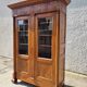 19th century empire style 2-door walnut bookcase