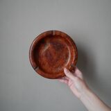 Vintage wooden ashtray, Scandinavian country decorative craft object