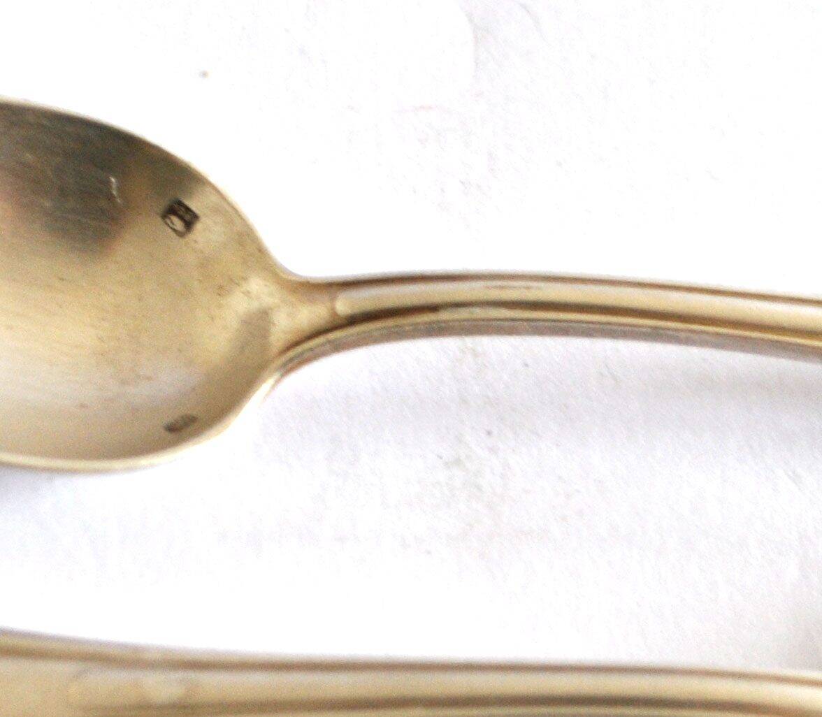 SFAM set of 4 Art Deco silver-plated teaspoons in Printania style