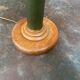 Lampe vintage en simili cuir vert