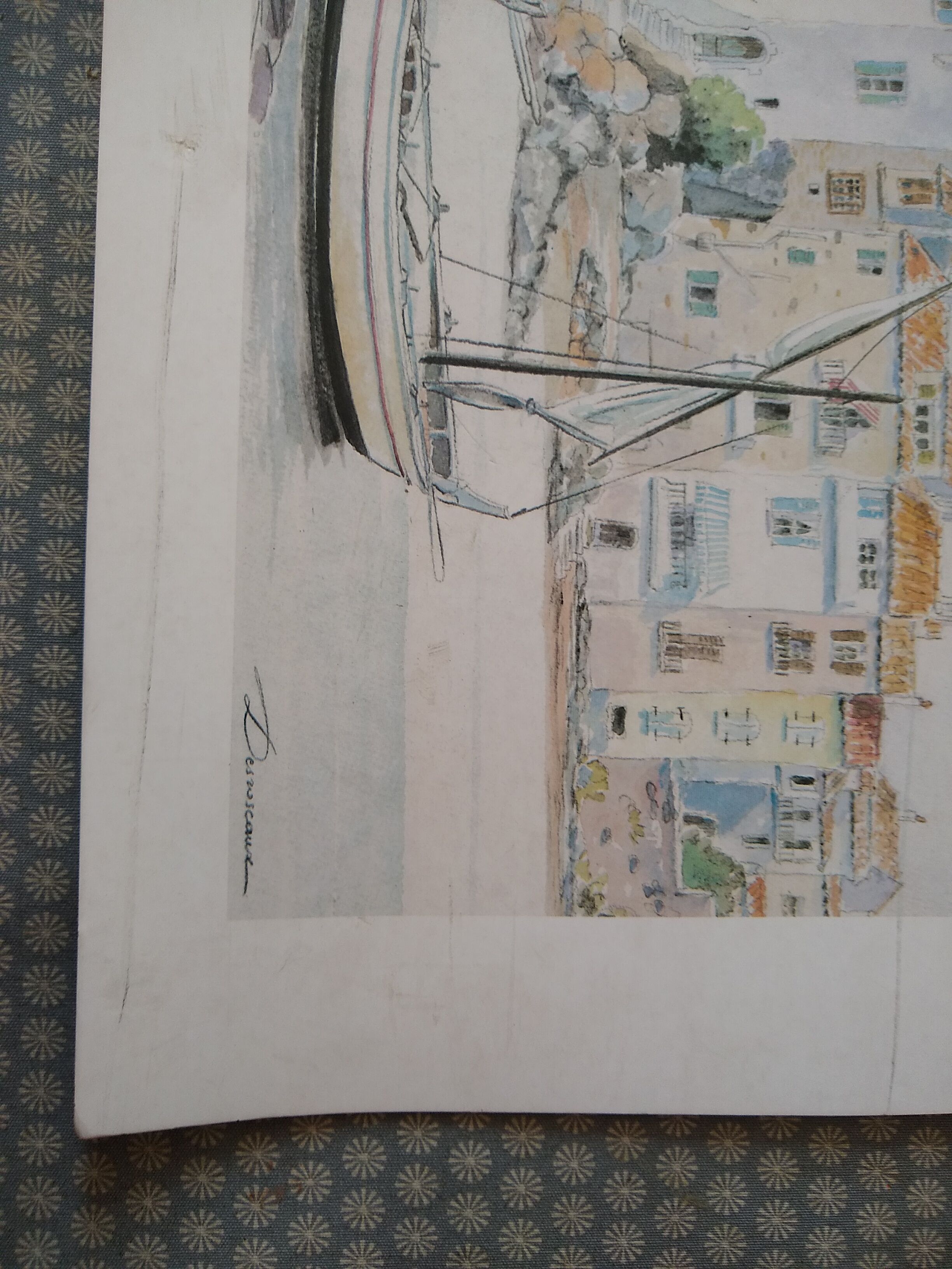 Reproduction port with boats