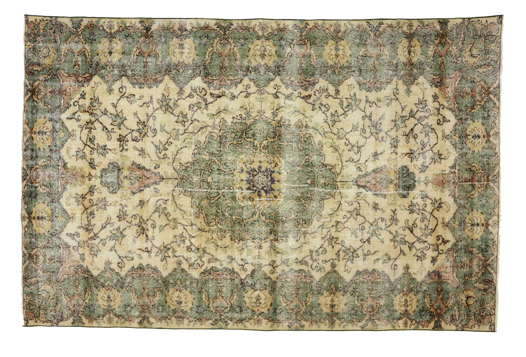 Anatolian handmade vintage rug 250 cm x 167 cm