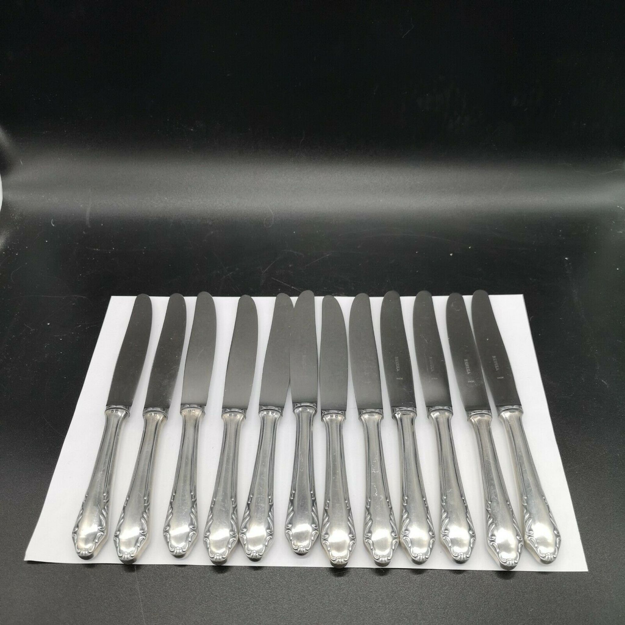 Series 12 entremets knives in silver metal reneka stainless steel blade