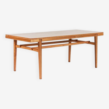 Table basse vintage  double plateau possible 140x60 cm en noyer 1960 danemark