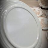 Set 6 assiettes plates grès fleuries