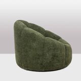 Pair of armchairs in bouclette fabric. Contemporary.