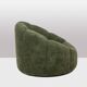 Pair of armchairs in bouclette fabric. Contemporary.