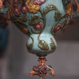 Antique bronze Napoleon III pendant light, 19th century ceiling lamp